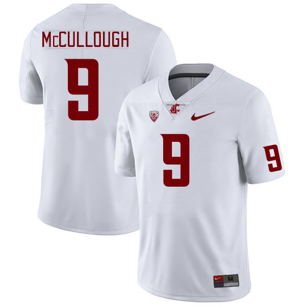 Men #9 Ahmad McCullough Washington State Cougars College Football Jerseys Stitched Sale-White - Click Image to Close